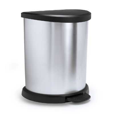 Curver 184106 40L Polypropylene Metal Look Pedal Bin 30 x 34.9 x 69.7cm