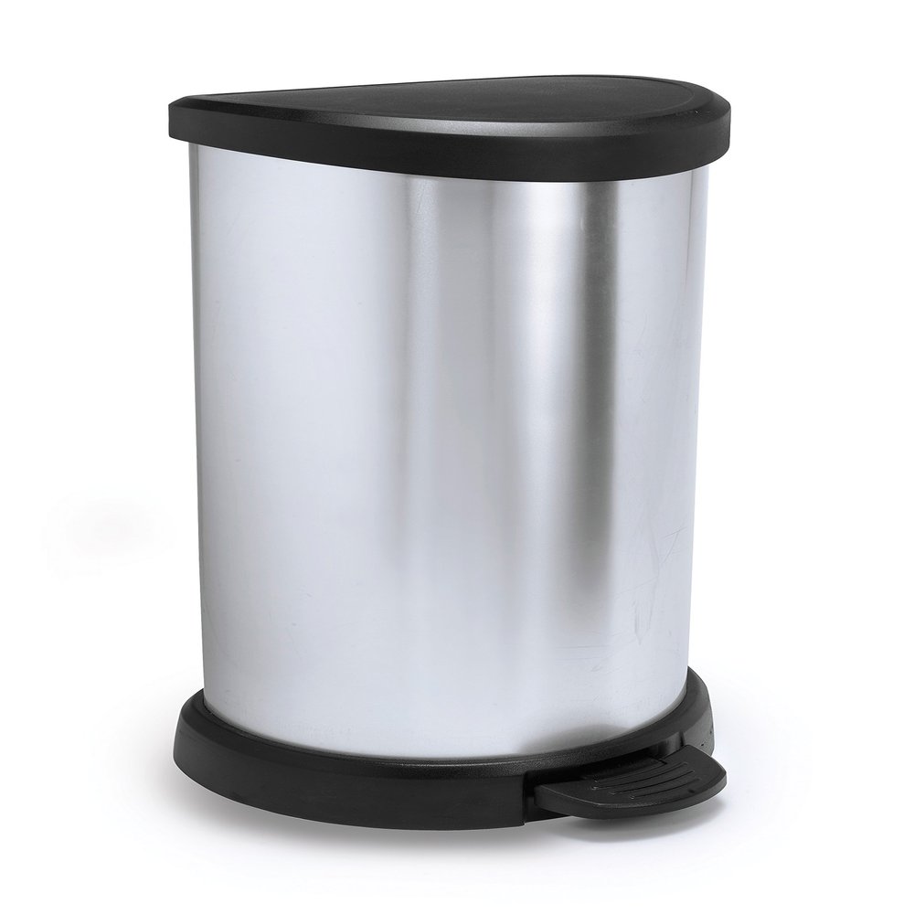 Curver 184106 40L Polypropylene Metal Look Pedal Bin 30 x 34.9 x 69.7cm