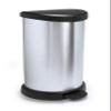 Curver 184106 40L Polypropylene Metal Look Pedal Bin 30 x 34.9 x 69.7cm view 1