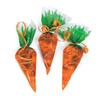 Fun Express 72 Pieces Carrot-Shaped Cellophane Goody Treat Candy Bags - Easter Party Supplies - 9.25 In Long view 2