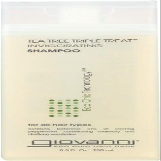 Giovanni Organic Tea Tree Triple Treat Shampoo, 8.5 Ounce -- 6 per case.