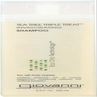 Giovanni Organic Tea Tree Triple Treat Shampoo, 8.5 Ounce -- 6 per case.