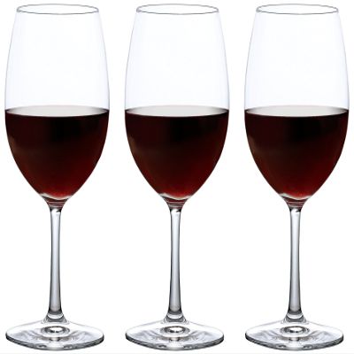ADERIA 8580 Wine Glass Bordeaux Red 18.3 fl oz (540 ml) IPT-G Line Set of 3 Made in Japan