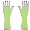 Gloves Long Fishnet Party Fancy Dress Tutu (Yellow) view 1