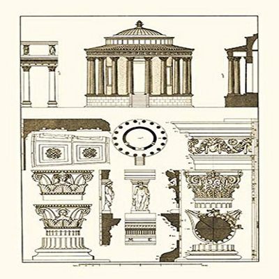 Buyenlarge 'Tower of The Winds and Stoa of Hadrian' Paper Poster, 20 by 30-Inch