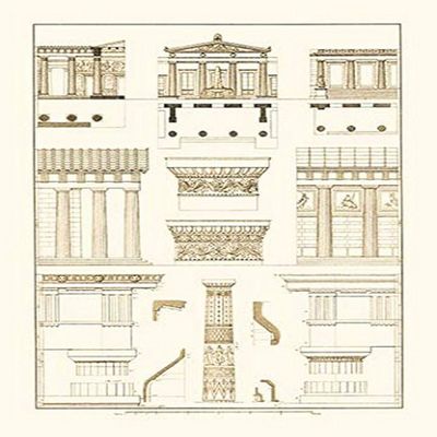 Buyenlarge 'Doric Order, Temple of Zeus and Cased Column' Paper Poster, 20 by 30-Inch