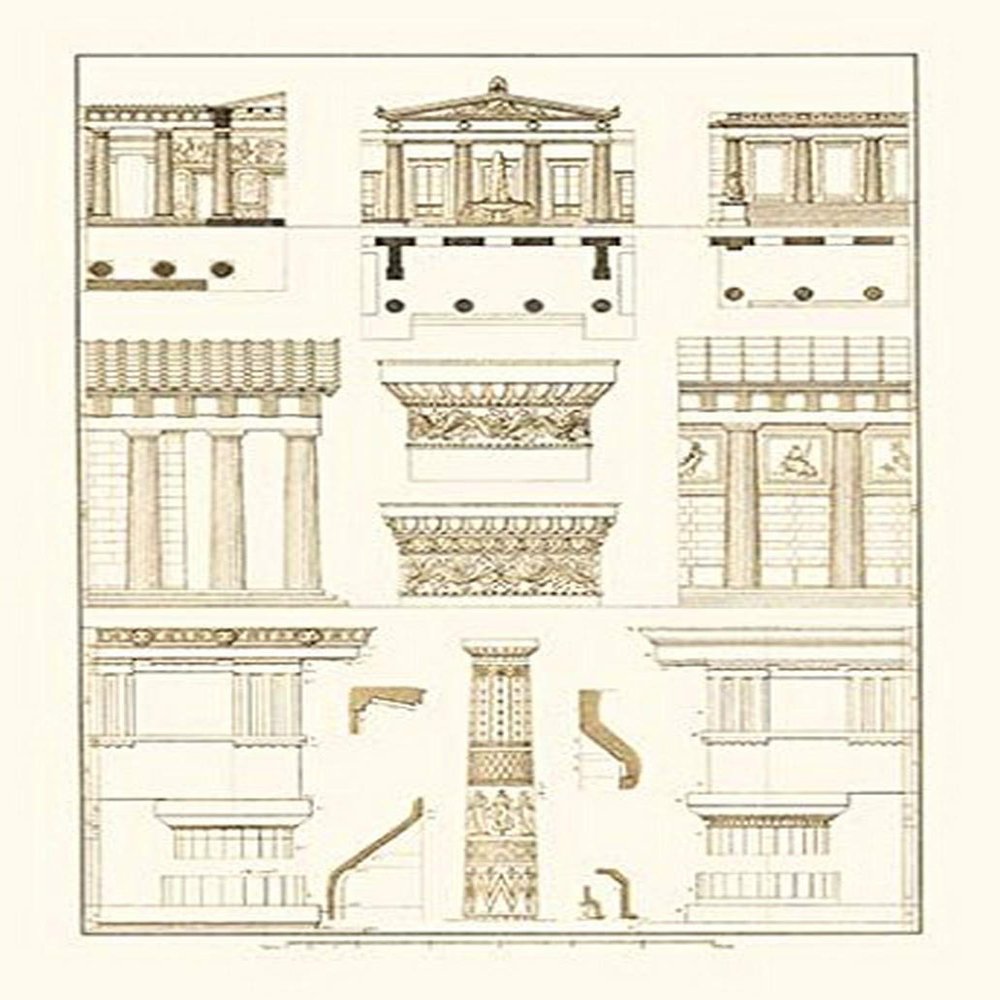 Buyenlarge 'Doric Order, Temple of Zeus and Cased Column' Paper Poster, 20 by 30-Inch