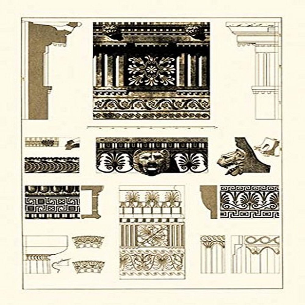 Buyenlarge 'Entablatures, Terracottas and Cymas' Paper Poster, 20 by 30-Inch