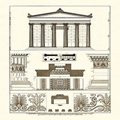 Buyenlarge 'Portico, Coffer and Palmette-Ornament' Paper Poster, 20 by 30-Inch