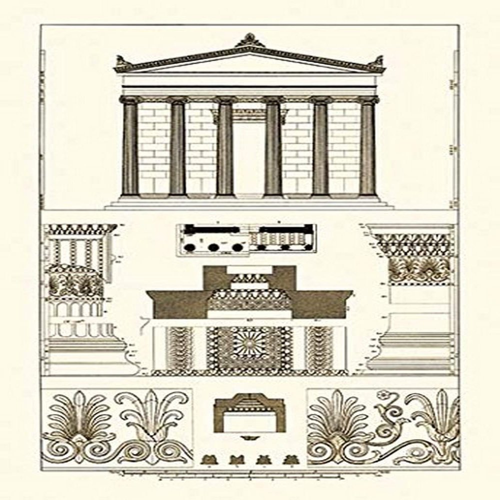 Buyenlarge 'Portico, Coffer and Palmette-Ornament' Paper Poster, 20 by 30-Inch