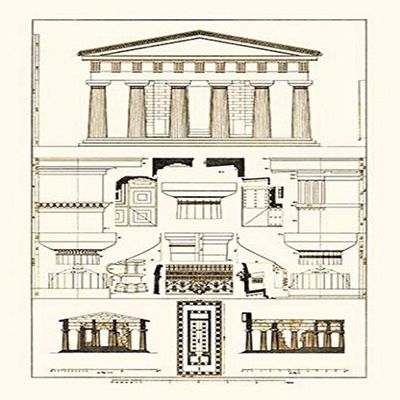 Buyenlarge 'Temple of Poseidon at Paestum' Paper Poster, 20 by 30-Inch