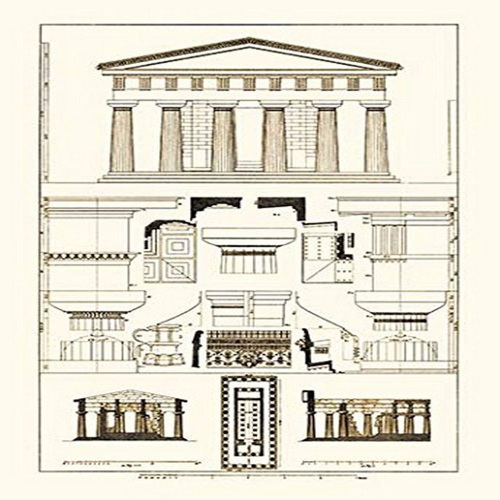 Buyenlarge 'Temple of Poseidon at Paestum' Paper Poster, 20 by 30-Inch