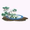 Buyenlarge 0-587-26623-6-P2030 'Oimatsu and Shiragiku-Pine in an Antique Mirror Shaped Vessel' Paper Poster, 20 by 30-Inch view 1