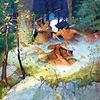 Buyenlarge 'The Fight in The Forest' Paper Poster, 20 by 30-Inch view 1