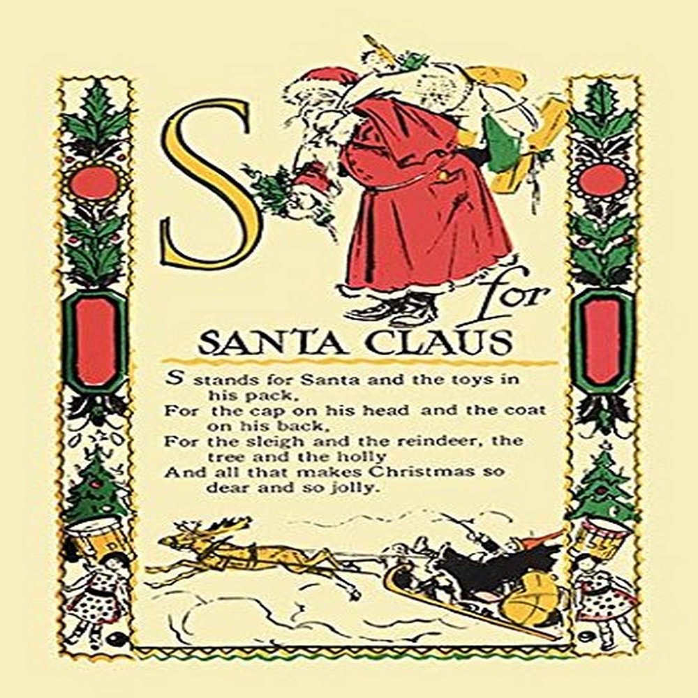 Buyenlarge 'S for Santa Claus' Paper Poster, 20 by 30-Inch