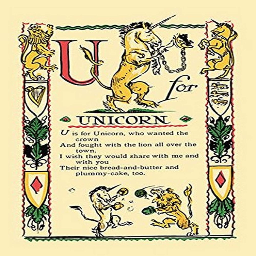 Buyenlarge 'U for Unicorn' Paper Poster, 20 by 30-Inch