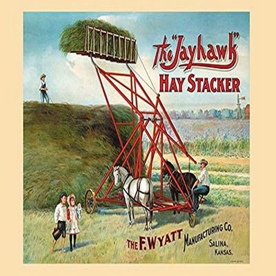 Buyenlarge 'The Jayhawk Hay Stacker' Paper Poster, 20 by 30-Inch