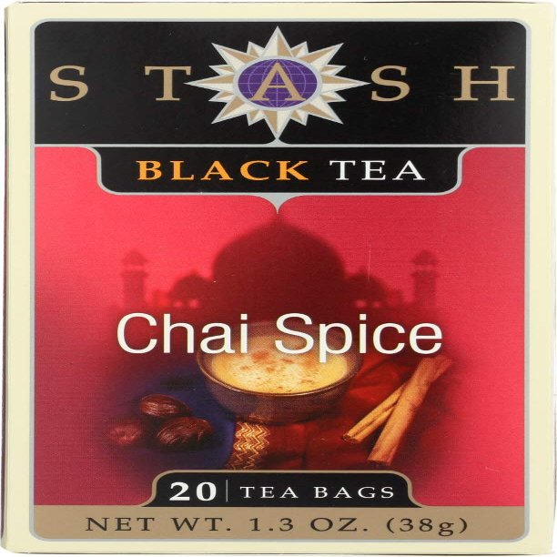 Stash Tea Chai Spice Black Tea, 20 Count Tea Bags in Foil (Pack of 6)