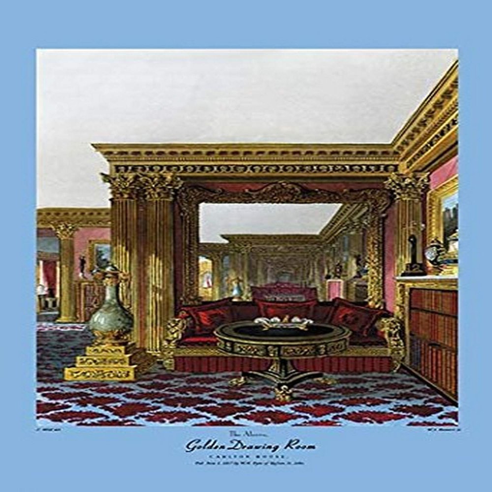 Buyenlarge 'Golden Drawing Room-Carlton House' Paper Poster, 20 by 30-Inch