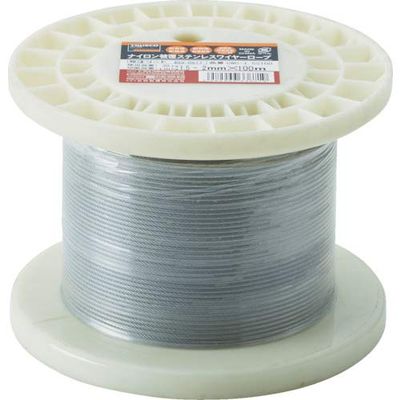 TRUSCO Nylon-coated Stainless Wire Rope CWC-15S100