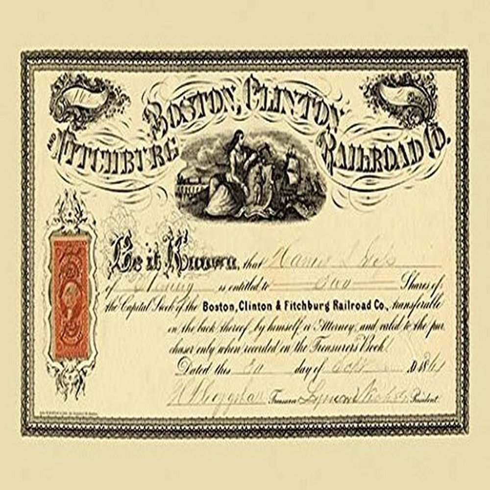 Buyenlarge 'Boston, Clinton and Fitchburg Railroad Company' Paper Poster, 20 by 30-Inch