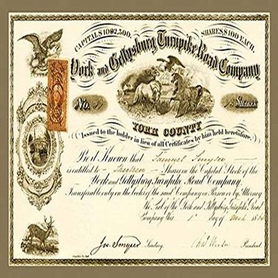 Buyenlarge 'York and Gettysburg Turnpike Road Company' Paper Poster, 20 by 30-Inch
