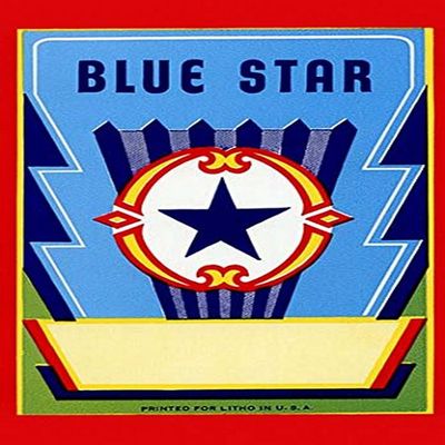 Buyenlarge 'Blue Star Broom Label' Paper Poster, 20 by 30-Inch