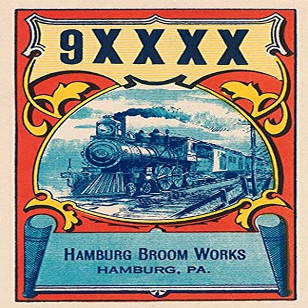 Buyenlarge '9XXXX Steam Train Broom Label' Paper Poster, 20 by 30-Inch
