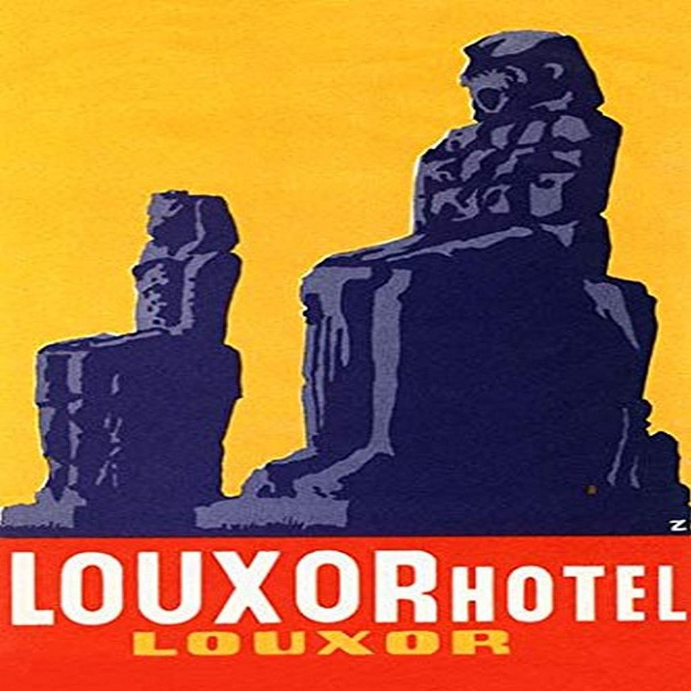 Buyenlarge 'Louxor Hotel Luggage Label' Paper Poster, 20 by 30-Inch