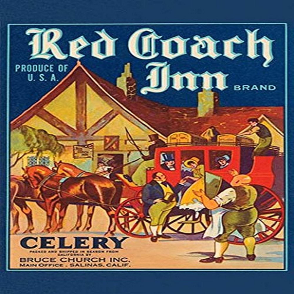 Buyenlarge 'Red Coach Inn Celery' Paper Poster, 20 by 30-Inch
