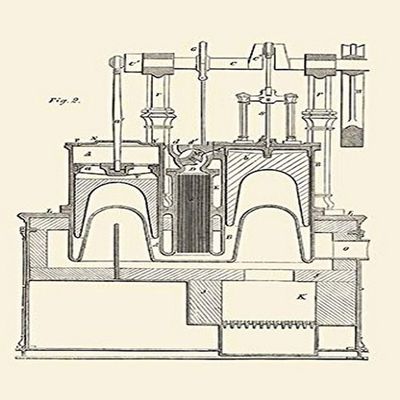 Buyenlarge 'Steam Power Piston Chamber Cutaway' Paper Poster, 20 by 30-Inch
