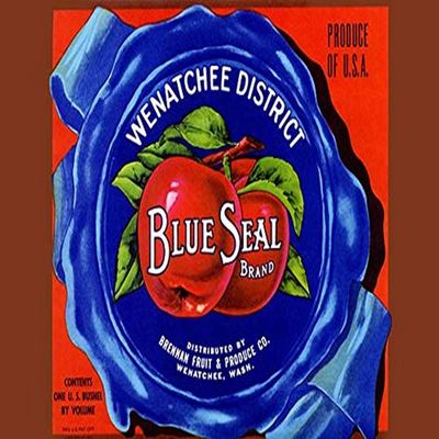 Buyenlarge 'Wenatchee District Blue Seal Brand Apples' Paper Poster, 20 by 30-Inch