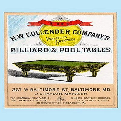 Buyenlarge 'The H.W. Collender Company's World Renown Billiard and Pool Tables' Paper Poster, 20 by 30-Inch