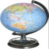 Showa Carton Globe 26-HPP Administrative Map Hiragana Type Sphere Diameter 10.2 inches (26 cm) Plastic Base view 1