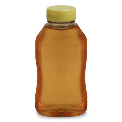Mann Lake Refillable Hourglass Honey Jars | 1 lb Plastic Containers with Yellow Flip-Top Lids | Empty Bottles for Honey Storage & Dispensing | 24-Pack (Honey Not Included)