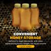 Mann Lake Refillable Hourglass Honey Jars | 1 lb Plastic Containers with Yellow Flip-Top Lids | Empty Bottles for Honey Storage & Dispensing | 24-Pack (Honey Not Included) view 3