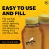 Mann Lake Refillable Hourglass Honey Jars | 1 lb Plastic Containers with Yellow Flip-Top Lids | Empty Bottles for Honey Storage & Dispensing | 24-Pack (Honey Not Included) view 4