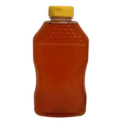 Mann Lake Refillable Hourglass Honey Jars | 2 lb Plastic Containers with Yellow Flip-Top Lids | Empty Bottles for Honey Storage & Dispensing | 12-Pack (Honey Not Included)