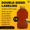 Mann Lake Refillable Hourglass Honey Jars | 2 lb Plastic Containers with Yellow Flip-Top Lids | Empty Bottles for Honey Storage & Dispensing | 12-Pack (Honey Not Included) view 2