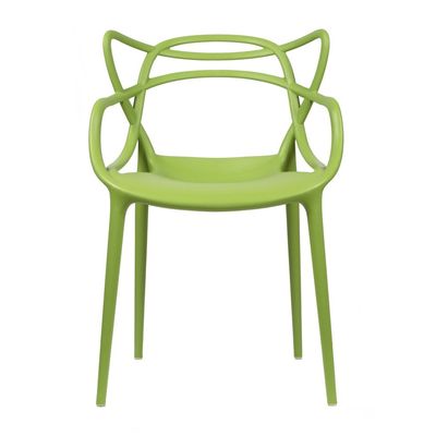 2xhome Modern Dining Chair | Stackable Indoor or Outdoor Entangled Side Chair | Weather Resistant Plastic for Kitchen, Patio, Restaurant, Yard, Porch, Balcony (Single, Green)
