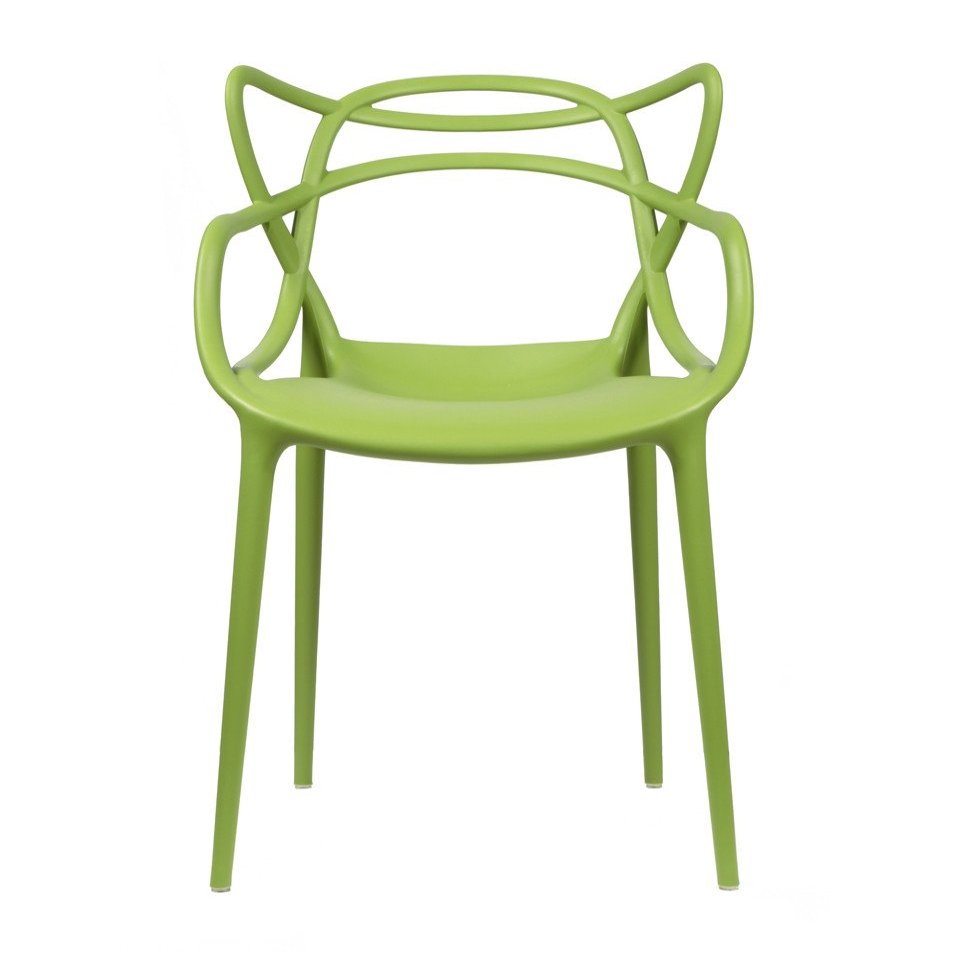 2xhome Modern Dining Chair | Stackable Indoor or Outdoor Entangled Side Chair | Weather Resistant Plastic for Kitchen, Patio, Restaurant, Yard, Porch, Balcony (Single, Green)