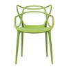 2xhome Modern Dining Chair | Stackable Indoor or Outdoor Entangled Side Chair | Weather Resistant Plastic for Kitchen, Patio, Restaurant, Yard, Porch, Balcony (Single, Green) view 1