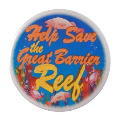 Valxart Help Save the Great Barrier Reef Magnet 2.25" Diameter