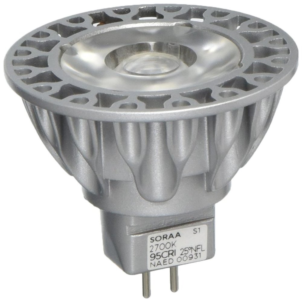 Bulbrite SM16-07-25D-927-03 SORAA 7.5W LED MR16 2700K VIVID3 25 DIM, Silver