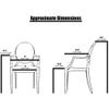 2xhome  Set of 6 Modern Ghost Chair Armchair with Arm Polycarbonate Plastic (Black) view 2