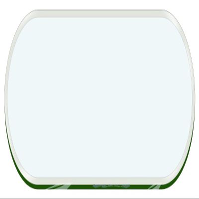 42" x 72" Racetrack Oval Glass Table Top 1/2" Thick 1" Beveled Tempered by Fab Glass and Mirror