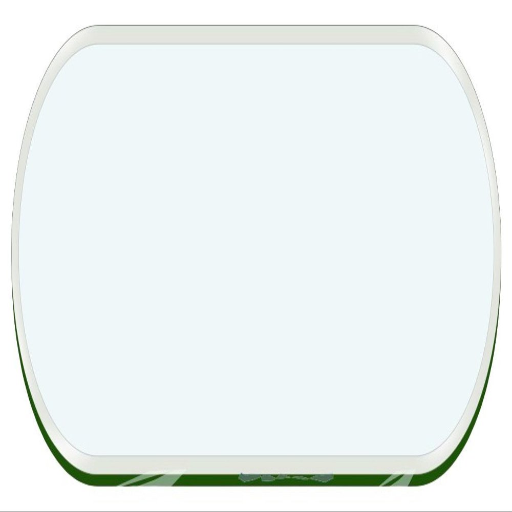 42" x 72" Racetrack Oval Glass Table Top 1/2" Thick 1" Beveled Tempered by Fab Glass and Mirror