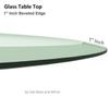42" x 72" Racetrack Oval Glass Table Top 1/2" Thick 1" Beveled Tempered by Fab Glass and Mirror view 4