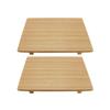 BambooMN Bamboo Sushi Board Serving Tray, Rectangle, 9.8" x 5.9" x 1.2" Natural Color, 2 Pieces view 1