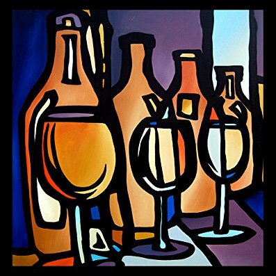 FRAMED Lineup by FidoStudio 30x24 Giclee Edition Art Print Poster Wall Decor Restaurant Art Wine Glasses Cabernet Pino Red White Wine Bar Fancy